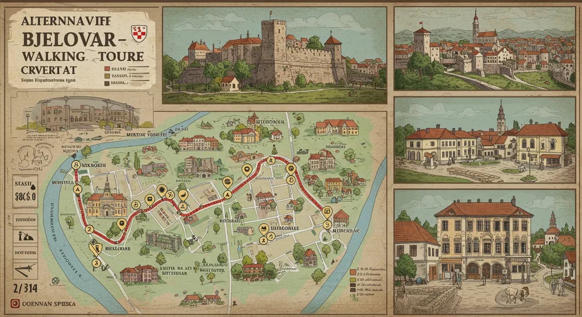 Alternative Self-Guided Walking Tour Map Bjelovar