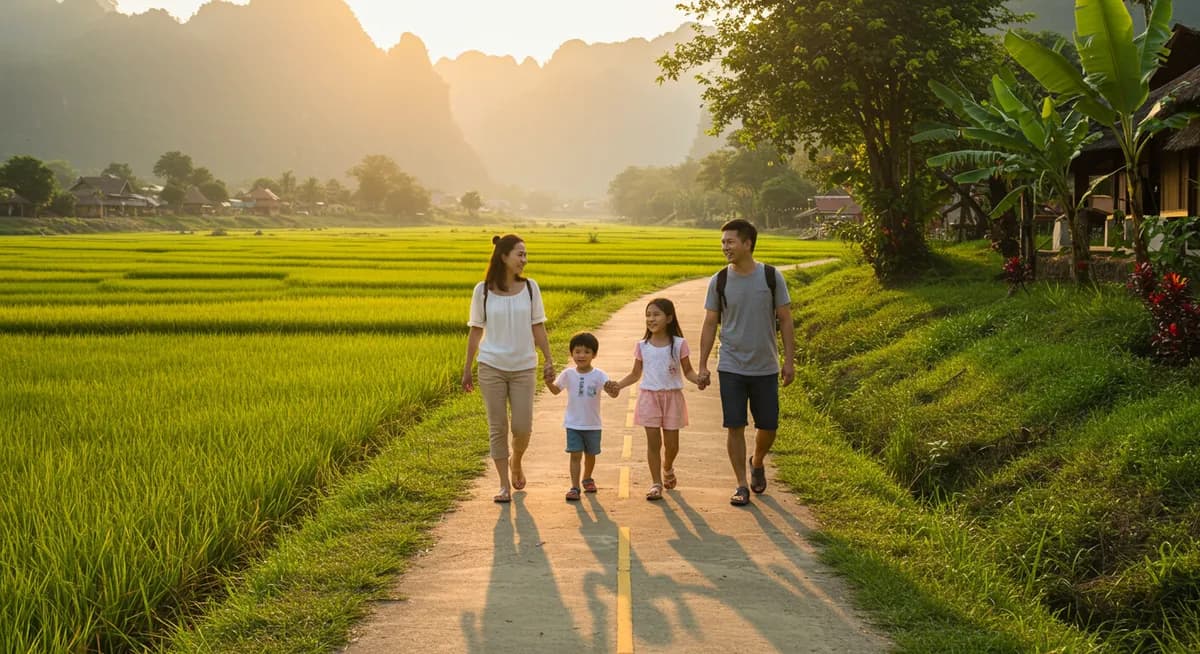 Family Walks in Vang Vieng: Kid-Friendly Laos Adventures