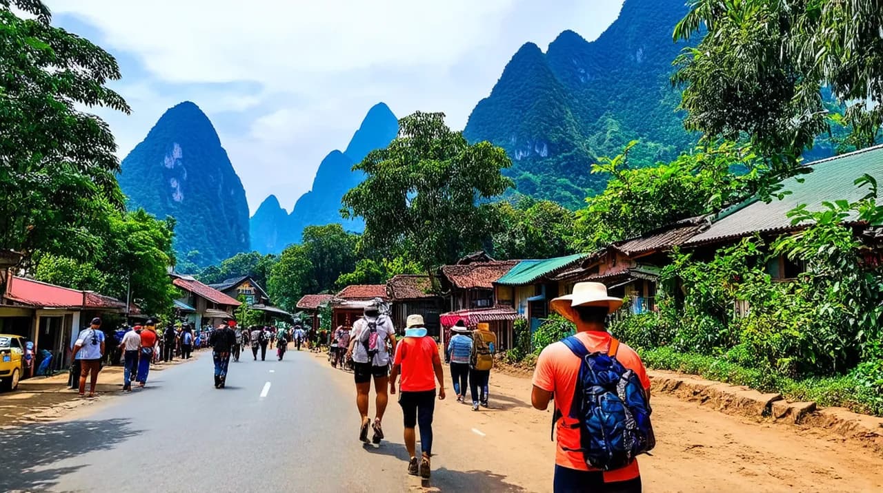 Free Walking Tour Itinerary Vang Vieng: Nature and Adventure