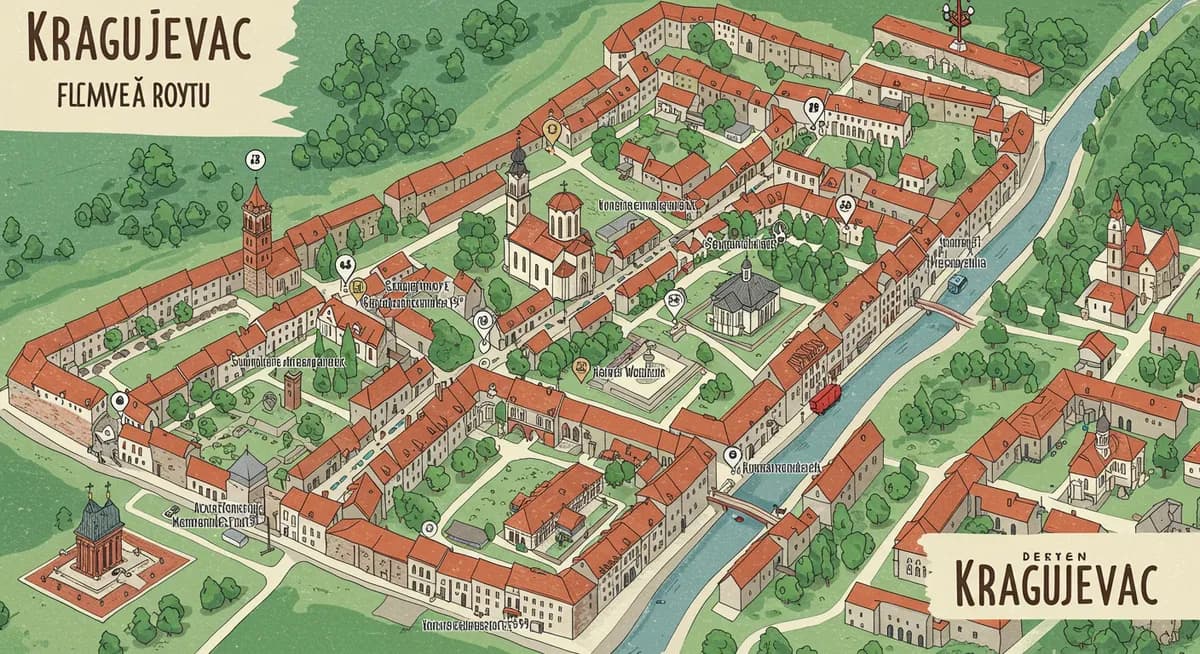 Kragujevac City Center: Your Free Walking Route Map Guide