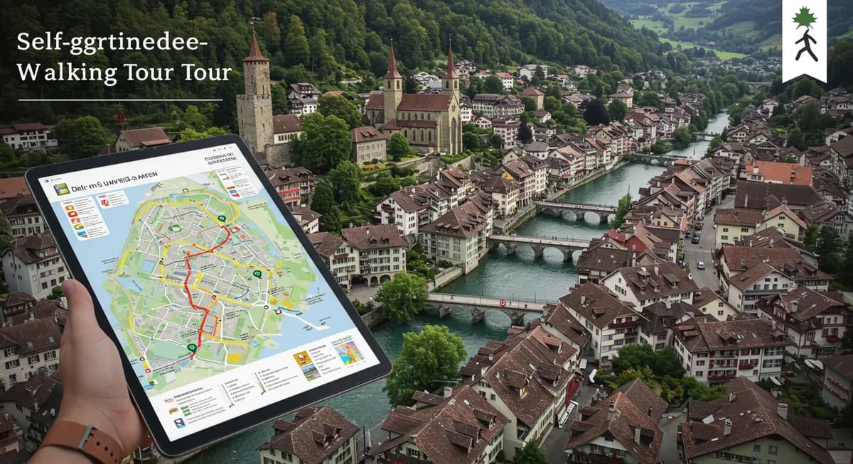 Your Self-Guided Walking Tour Fribourg Old Town Map