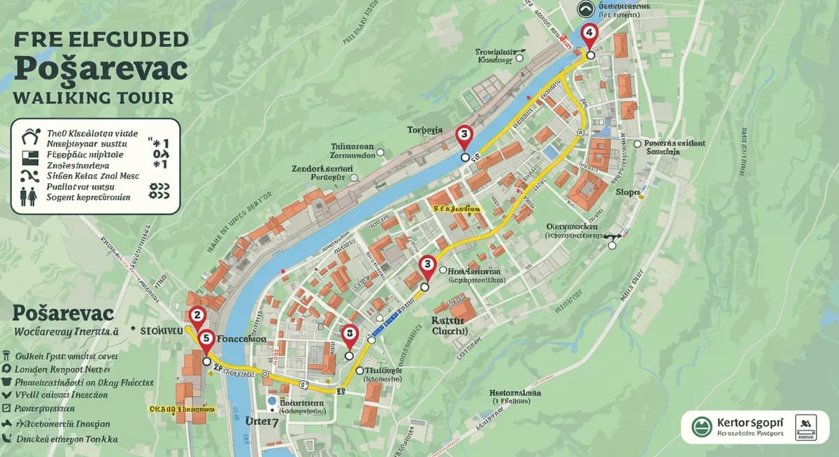 Your Free Self-Guided Walking Tour Map Požarevac