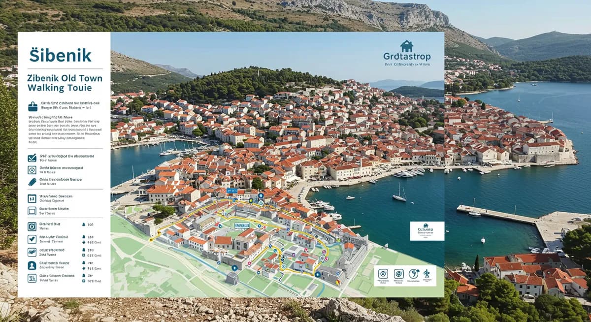 Šibenik Old Town Self-Guided Walking Tour Map: Explore at Your Pace