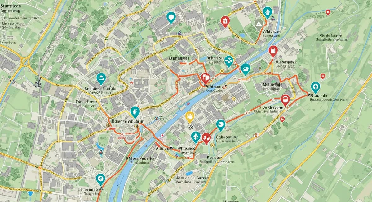 Your Strassen Walking Tour Starting Points Map & Guide