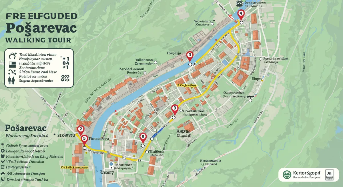 Your Free Self-Guided Walking Tour Map Požarevac