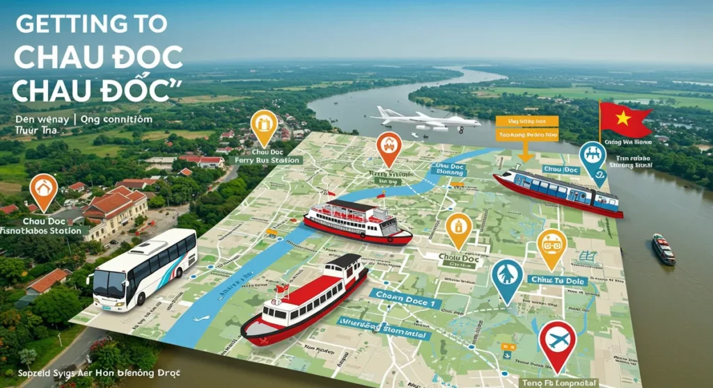 getting to chau doc tour starting points - chau doc walking tour guide