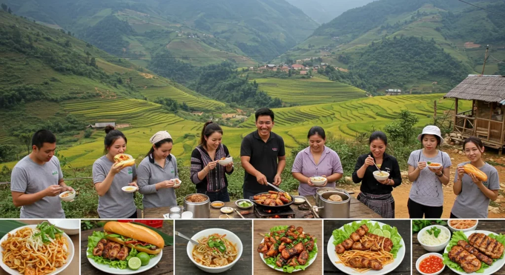 sapa walking tour food stops - sapa walking tour guide