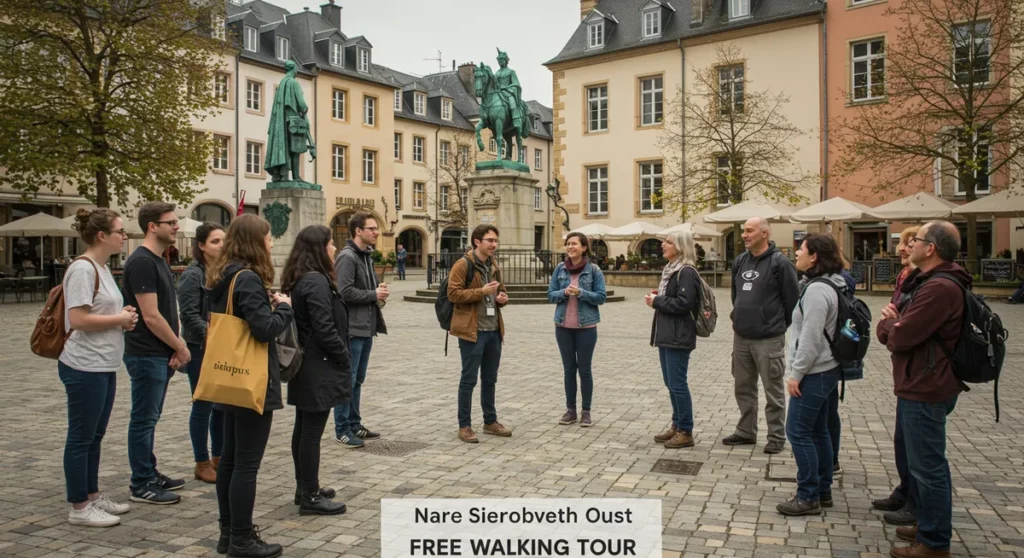 meeting points for free walking tours luxembourg city - luxembourg city walking tour guide